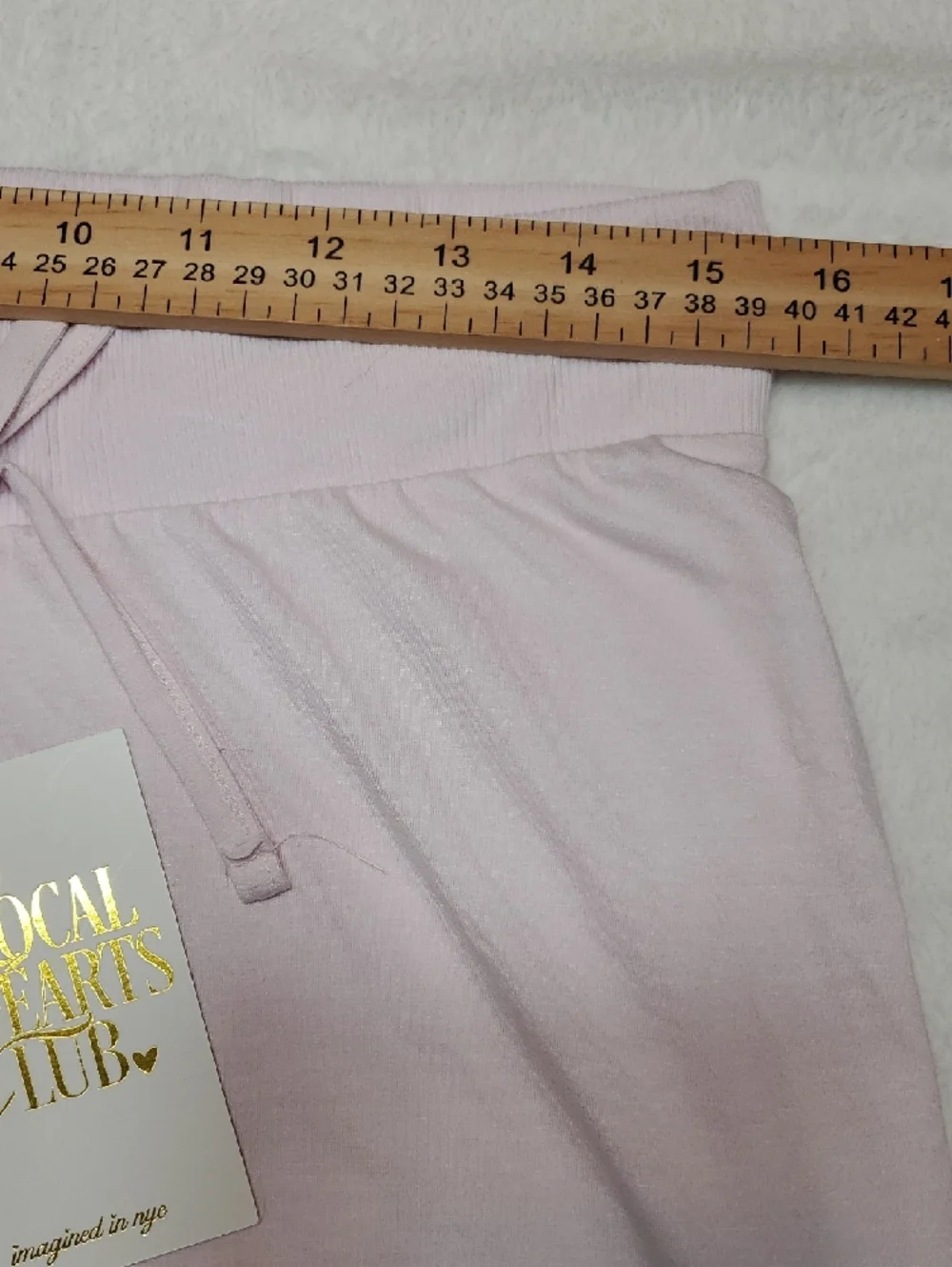 NWT Local Hearts Club Light Pink Lounge Pants Sweatpants Pajamas Juniors Size XL - Picture 5 of 6